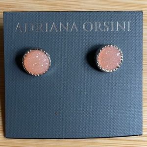New..Saks Adrian’s Orsini pink stone earrings. Never worn